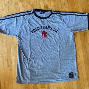 Ralph Lauren Gray and Navy Short Sleeve Tee